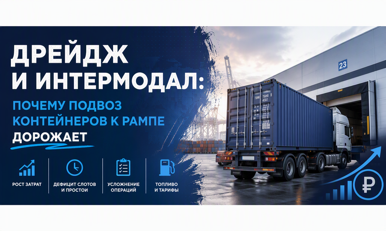 Дрейдж и интермодал: почему подвоз контейнеров к рампе дорожает