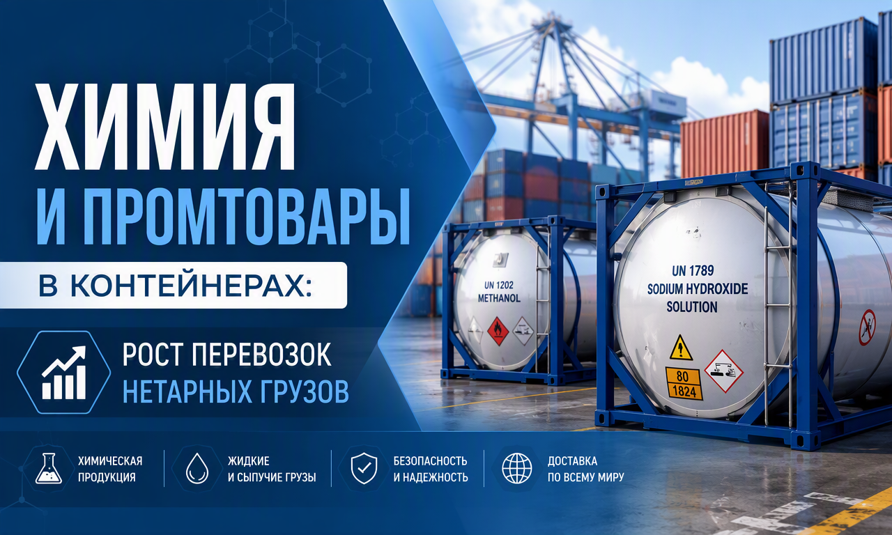 Химия и промтовары в контейнерах: рост перевозок нетарных грузов