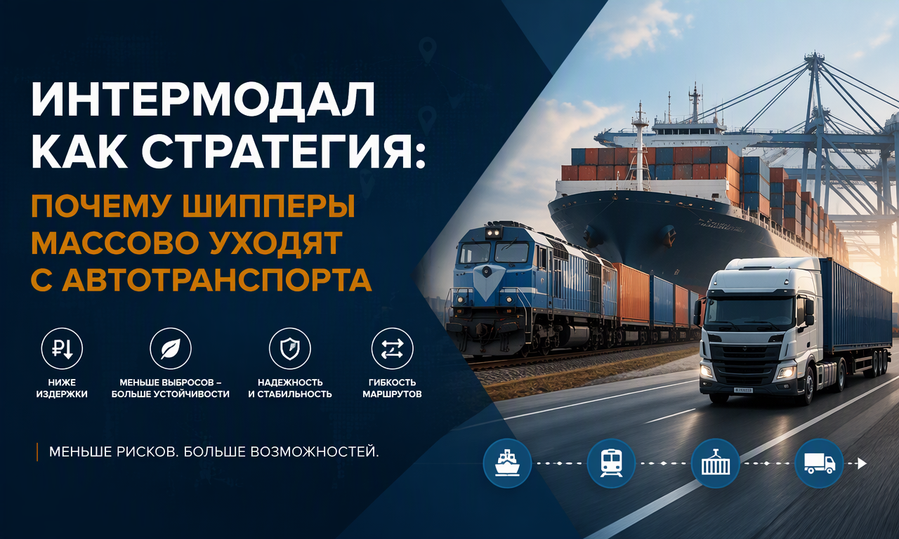 Интермодал как стратегия: почему шипперы массово уходят с автотранспорта