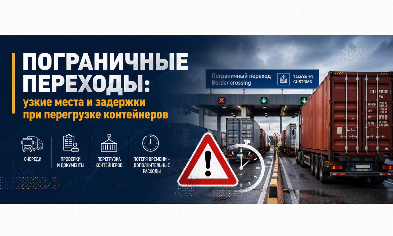 Пограничные переходы: узкие места и задержки при перегрузке контейнеров