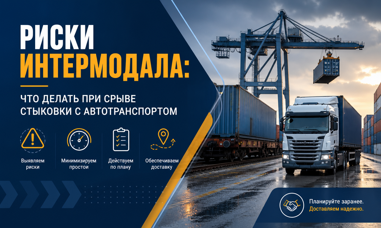 Риски интермодала: что делать при срыве стыковки с автотранспортом